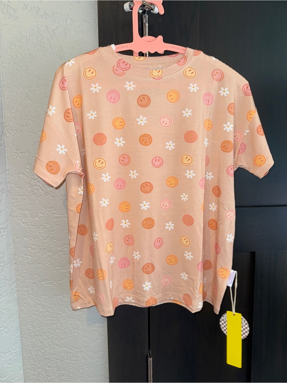Girls BAMBOO Oversized Tee and Biker Shorts, size 7/8